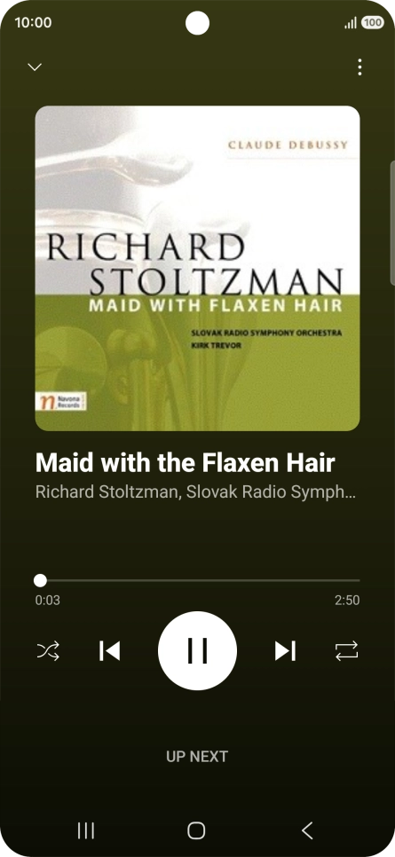 Press arrow right to go to the next audio file.