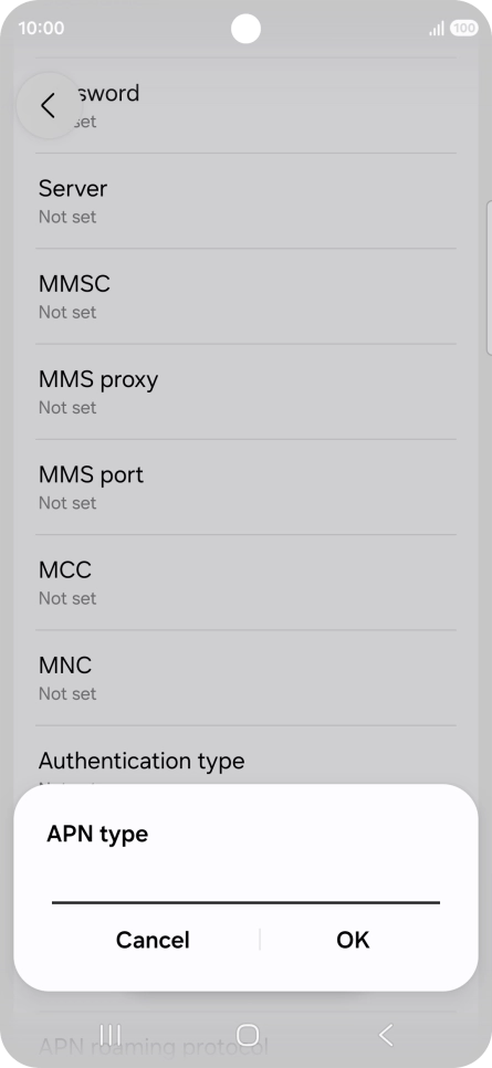 Key in mms and press OK.