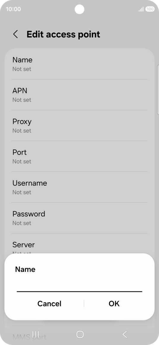 Key in EE MMS and press OK.