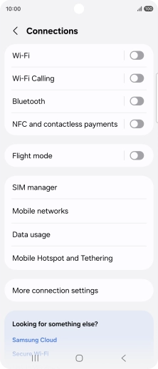Press Mobile networks.
