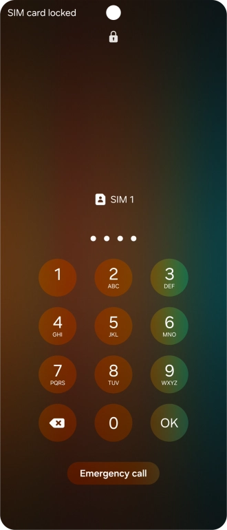 If you're asked to key in your PIN, do so and press OK. The default PIN is 1111.