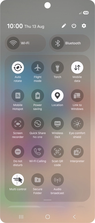Press the Wi-Fi calling icon to turn the function on or off.