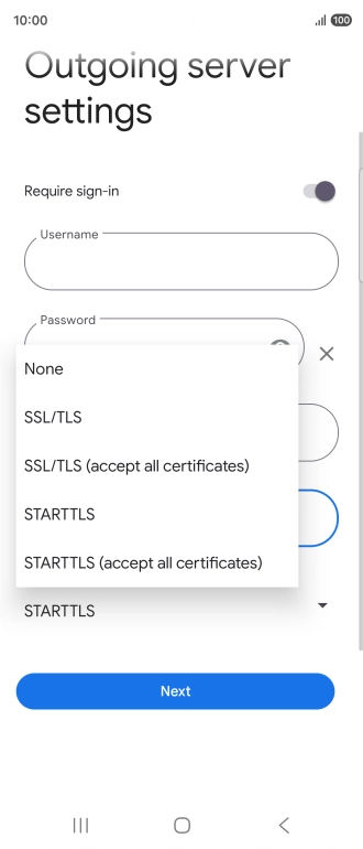 Press SSL/TLS.
