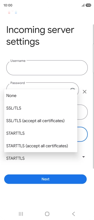 Press SSL/TLS.