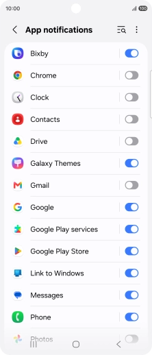 Press the menu icon.