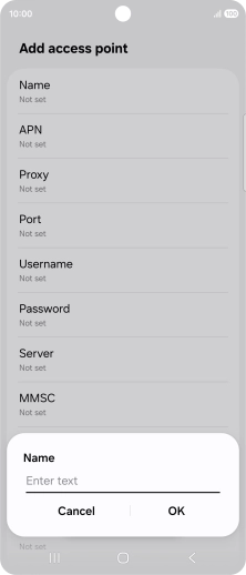 Key in EE MMS and press OK.