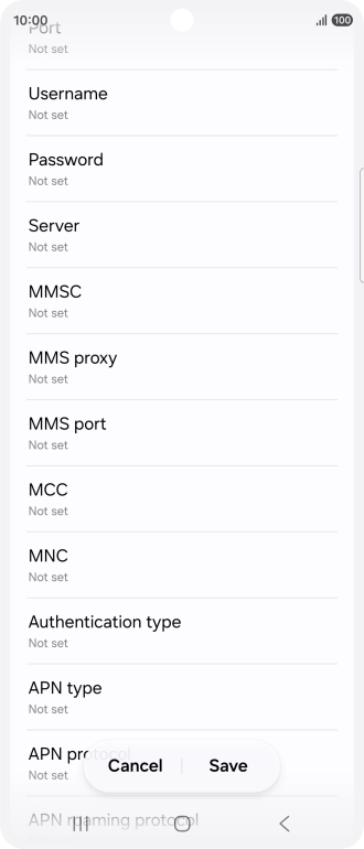 Press MMS port.