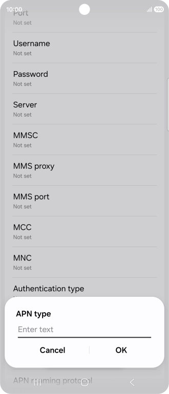 Key in mms and press OK.
