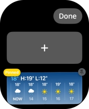 Press the add widget icon and go to the required widget.