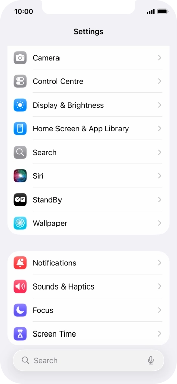 Press Screen Time and optionally select the required member of your family group.