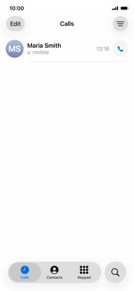 Press the menu icon.