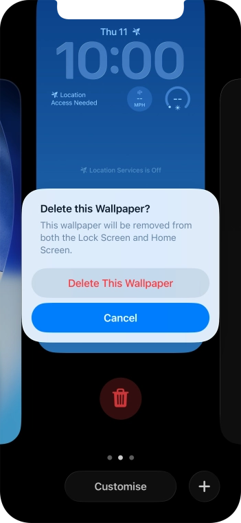 Press Delete This Wallpaper.