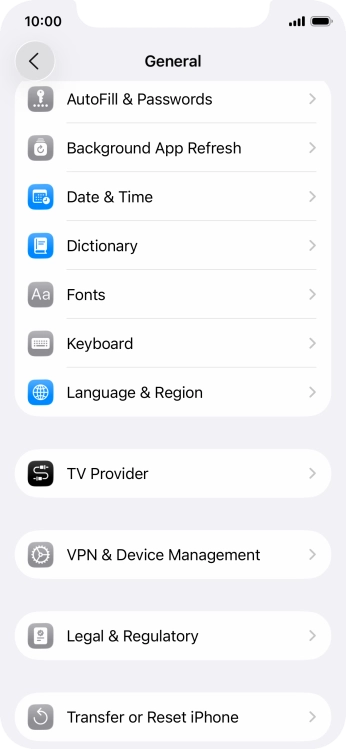 Press Transfer or Reset iPhone.