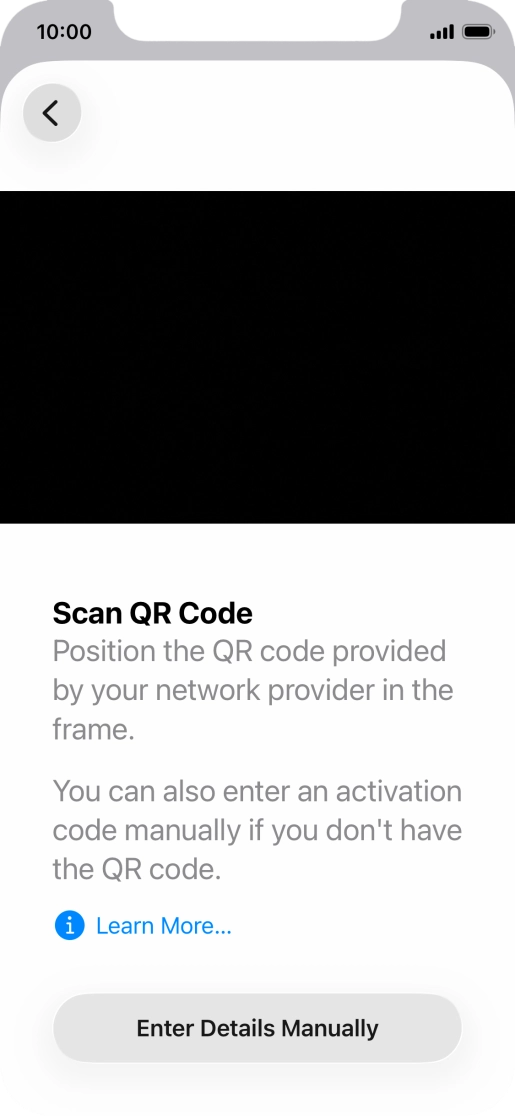 Place the QR code you've received inside the phone camera frame to scan the code.