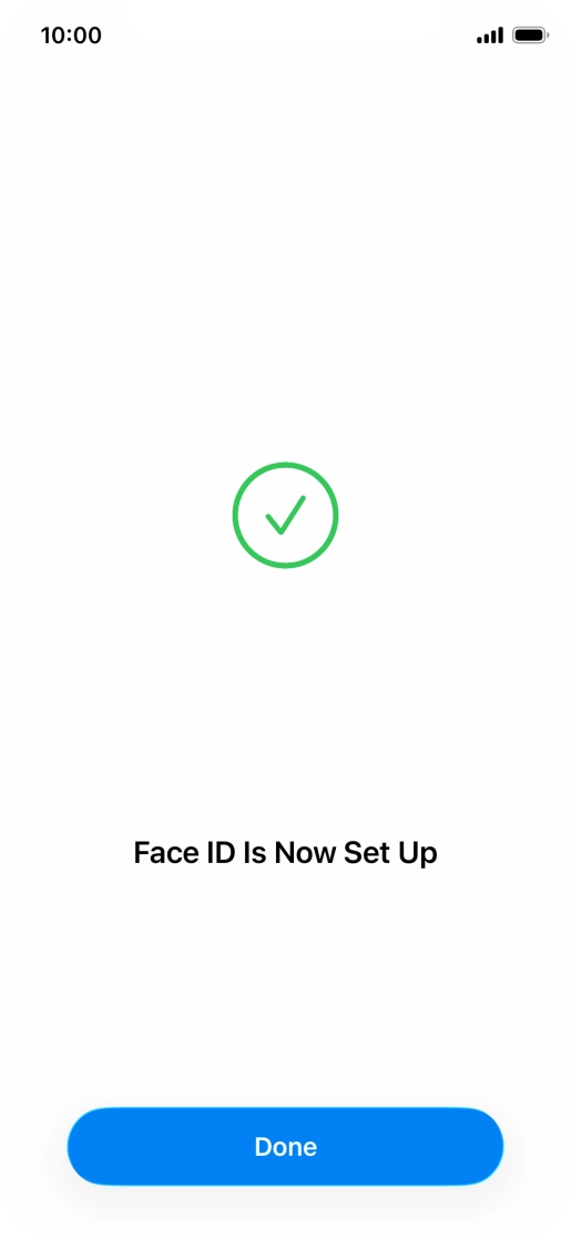 Press Done. If you haven't previously selected a phone lock code, key in a code of your own choice twice.