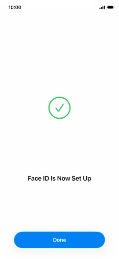 Press Done. If you haven't previously selected a phone lock code, key in a code of your own choice twice.