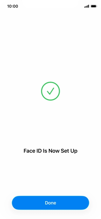 Press Done. If you haven't previously selected a phone lock code, key in a code of your own choice twice.