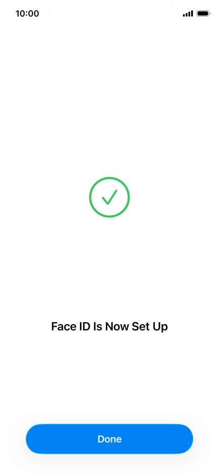 Press Done. If you haven't previously selected a phone lock code, key in a code of your own choice twice.