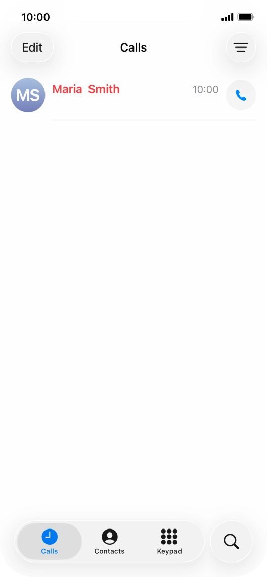 Press the required message.