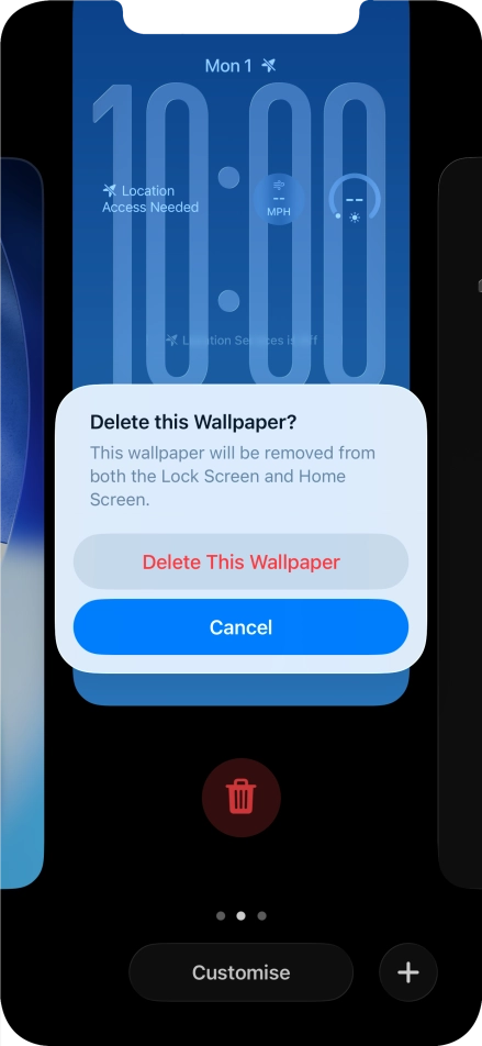 Press Delete This Wallpaper.