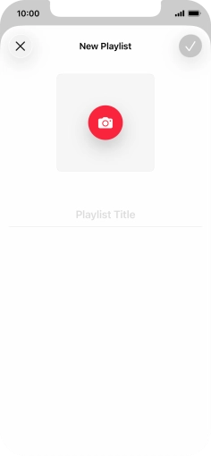 Press the text input field and key in a name for the playlist.