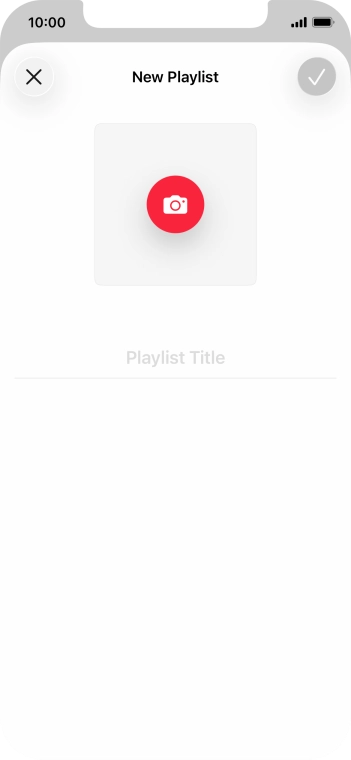 Press the text input field and key in a name for the playlist.