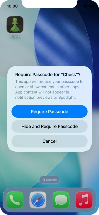 Press Require Passcode.