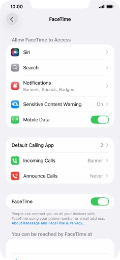 Press the indicator next to 