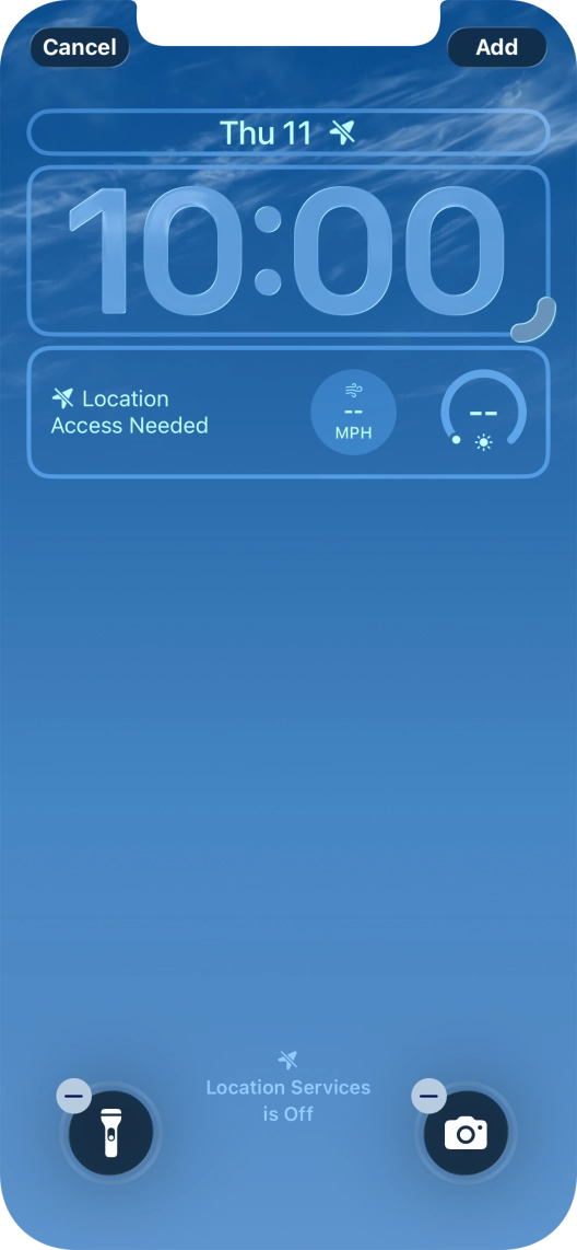 To customise the way the lock screen date is displayed, press the date widget and follow the instructions on the screen to find the required widget display mode.