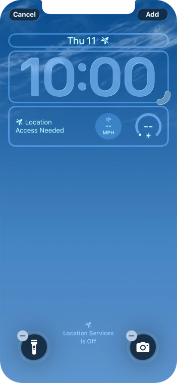 To customise the way the lock screen date is displayed, press the date widget and follow the instructions on the screen to find the required widget display mode.