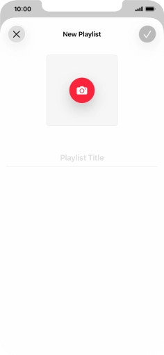 Press the text input field and key in a name for the playlist.