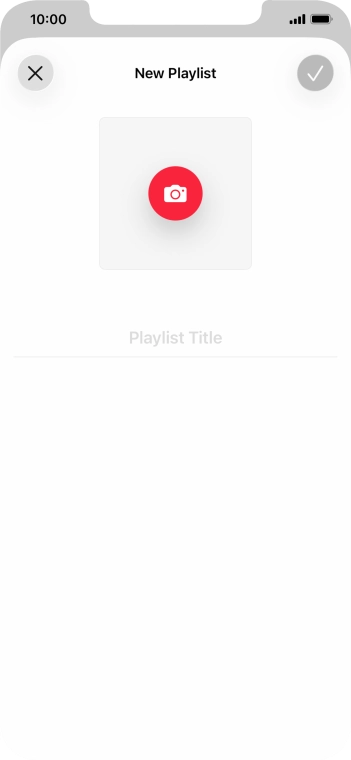Press the text input field and key in a name for the playlist.