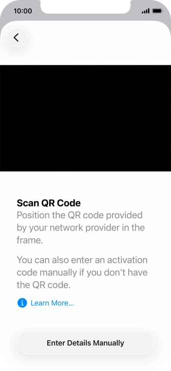 Place the QR code you've received inside the phone camera frame to scan the code.