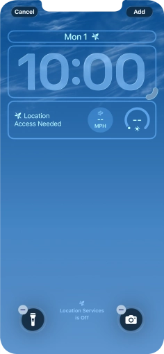 To customise the way the lock screen date is displayed, press the date widget and follow the instructions on the screen to find the required widget display mode.