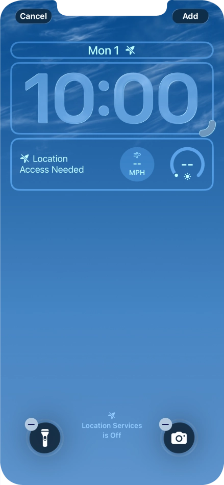 To customise the way the lock screen date is displayed, press the date widget and follow the instructions on the screen to find the required widget display mode.