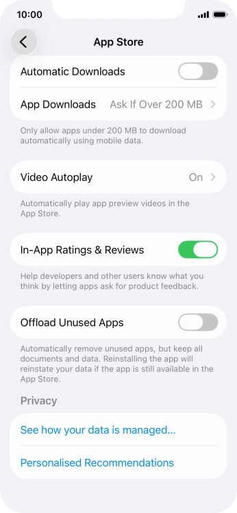 Press the indicator next to 