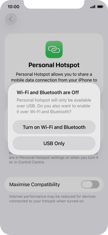If Wi-Fi is turned off, press Turn on Wi-Fi and Bluetooth.