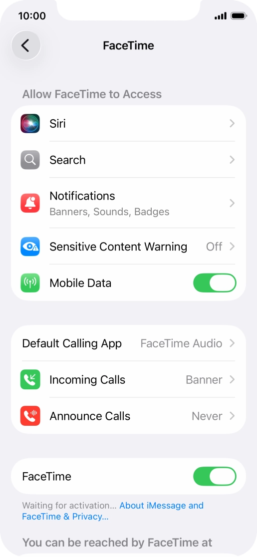 Press the indicator next to 