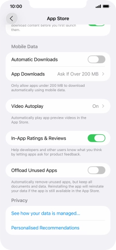 Press the indicator next to 