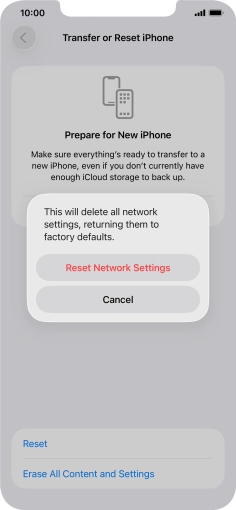 Press Reset Network Settings.