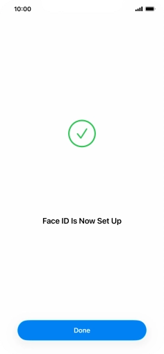 Press Done. If you haven't previously selected a phone lock code, key in a code of your own choice twice.