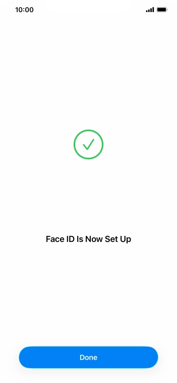 Press Done. If you haven't previously selected a phone lock code, key in a code of your own choice twice.