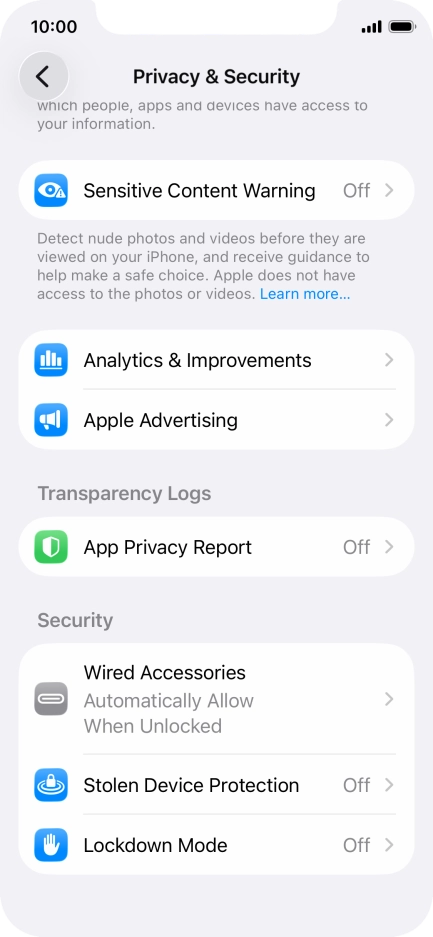 Press App Privacy Report.
