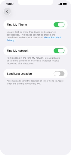 Press the indicator next to 
