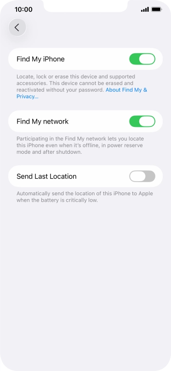 Press the indicator next to 