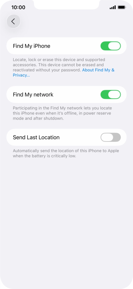 Press the indicator next to 
