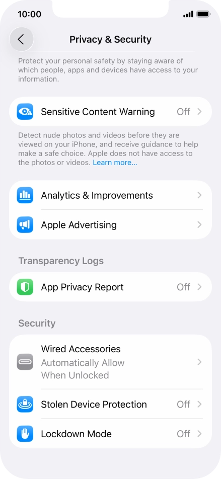 Press App Privacy Report.
