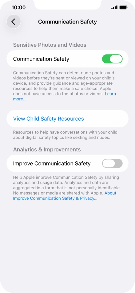 Press the indicator next to 