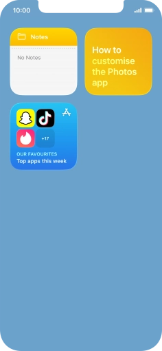 Press and hold the required widget until a pop-up menu is displayed.