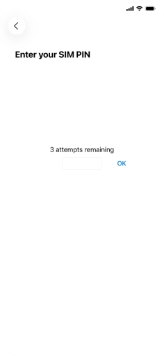 If your SIM is locked, key in your PIN and press OK. The default PIN is 1111.